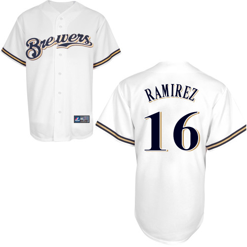 Aramis Ramirez #16 Youth Baseball Jersey-Milwaukee Brewers Authentic Home White Cool Base MLB Jersey